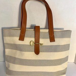 Fossil Large Tote Shoulder Bag Cream/Gray